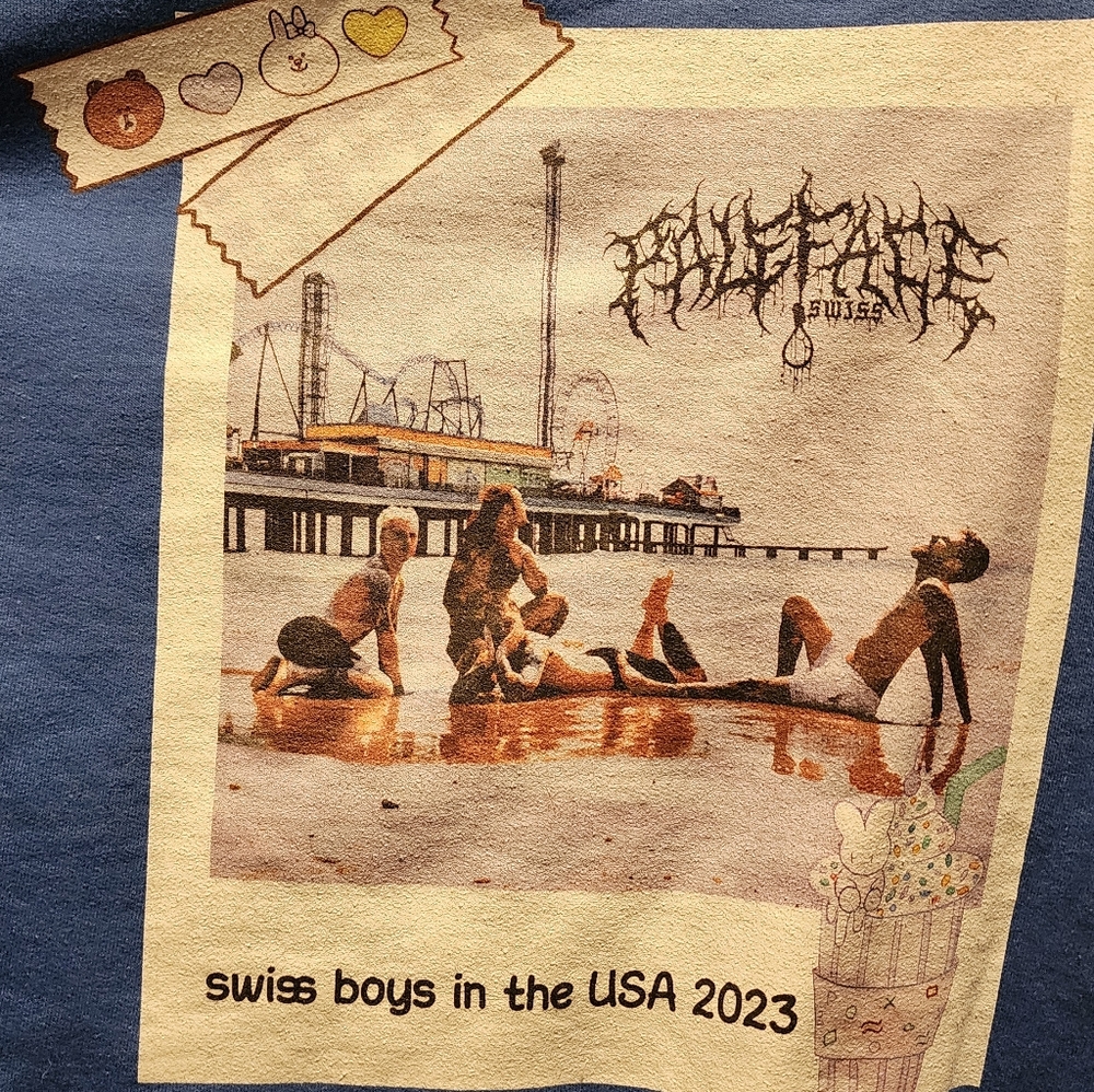 Paleface Swiss "Swiss Boys In The Usa 2023" Blue Gildan Medium Hoodie